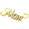 Cubic Zirconia Unique Pendants, Gold Vermeil Pave Charms, Bracelet and Necklace Pendants, Real CZ Gems, GemMartUSA (CH_M)